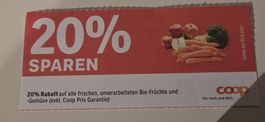 Coop Bon: 20% Rabatt Bio-Früchte & Gemüse bis 06.27 VERSAND