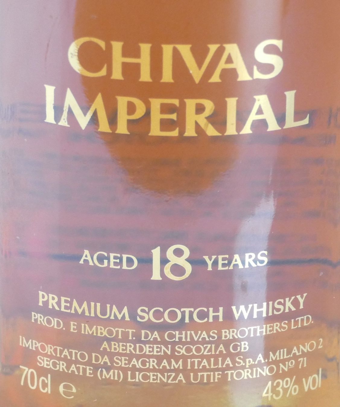 Chivas Regal Bevande alcoliche: Chivas Imperial 18 Jahre – Nuovo e nell'imballaggio originale da Hochdorf venduto da Sukram58 1