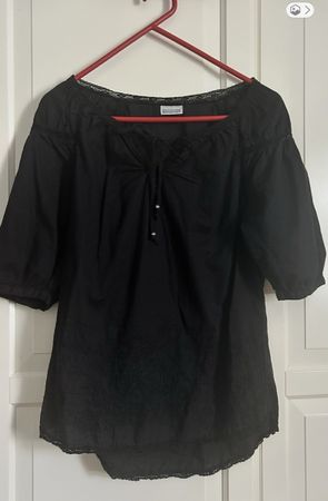 Schwarze Bluse/Tunika Grösse S