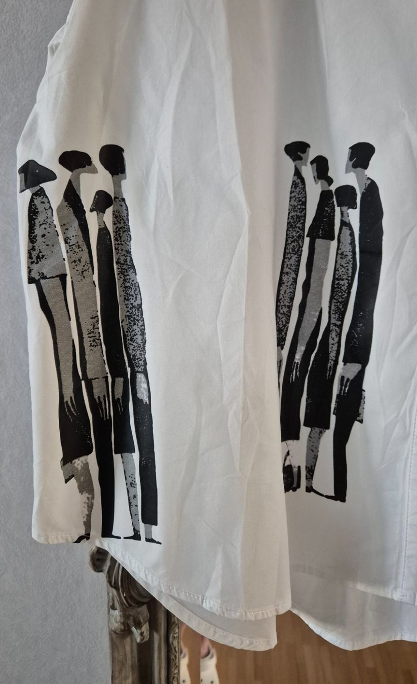 Camicette: Bluse weiss mit Aufdruck Oversize – Nuovo (secondo la descrizione) da Tagelswangen venduto da GABGABFI 3