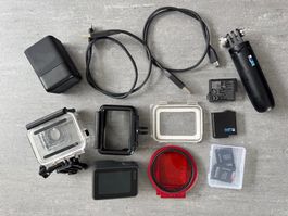 GoPro Hero 5 Set mit viel Zubehör - Farbfilter - etc. - Top