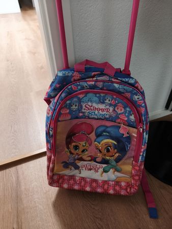 Kinderrucksack Shimmer and Shine mit Rollen und Griff