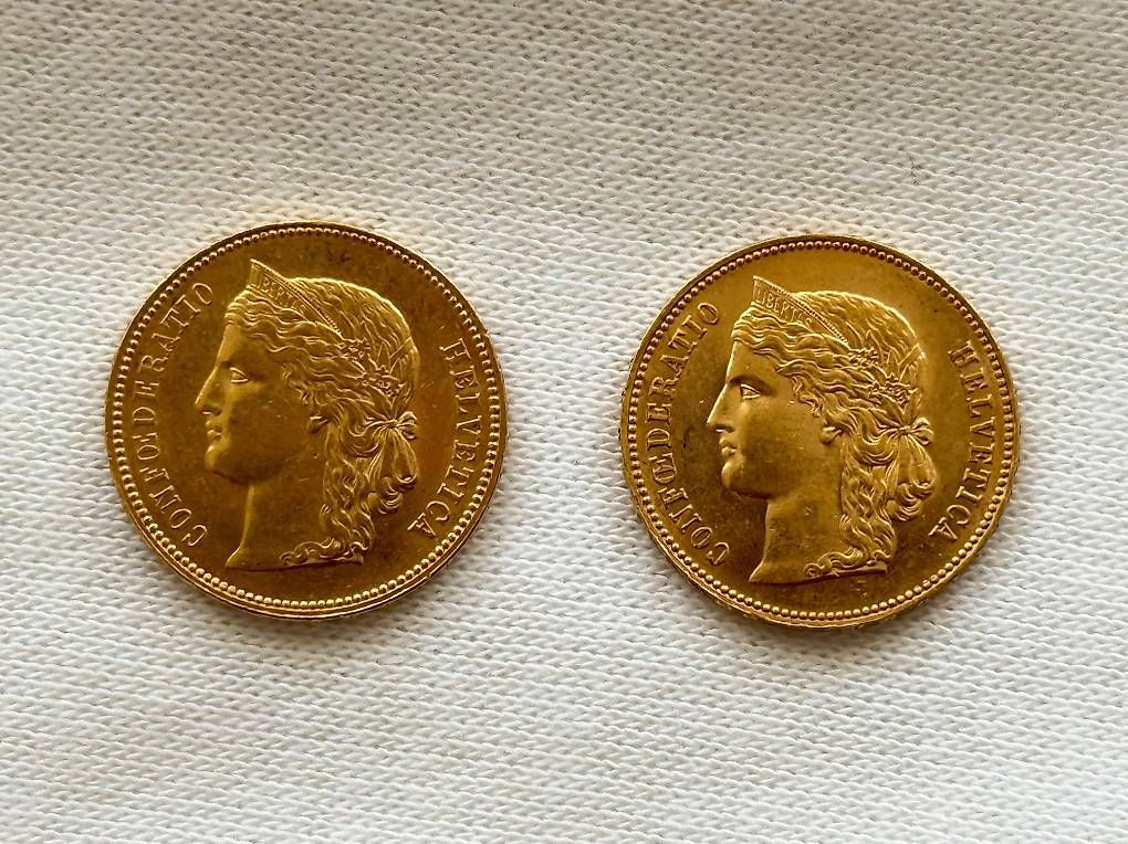 Tutti le monete: 2 stk. HELVETIA 1889 & 1894 – Usato da Weinfelden venduto da coin-base 1