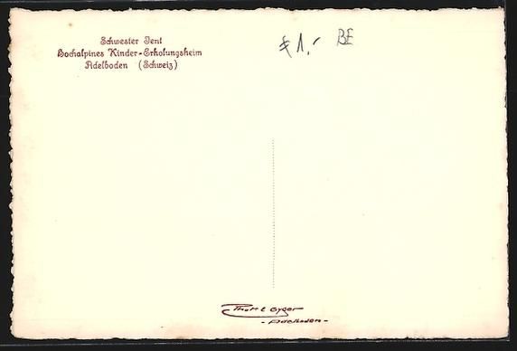 Cartes postales: Adelboden, Schwester Jent, Kinder-Erholu – D'occasion à Berlin par bartko-reher 1