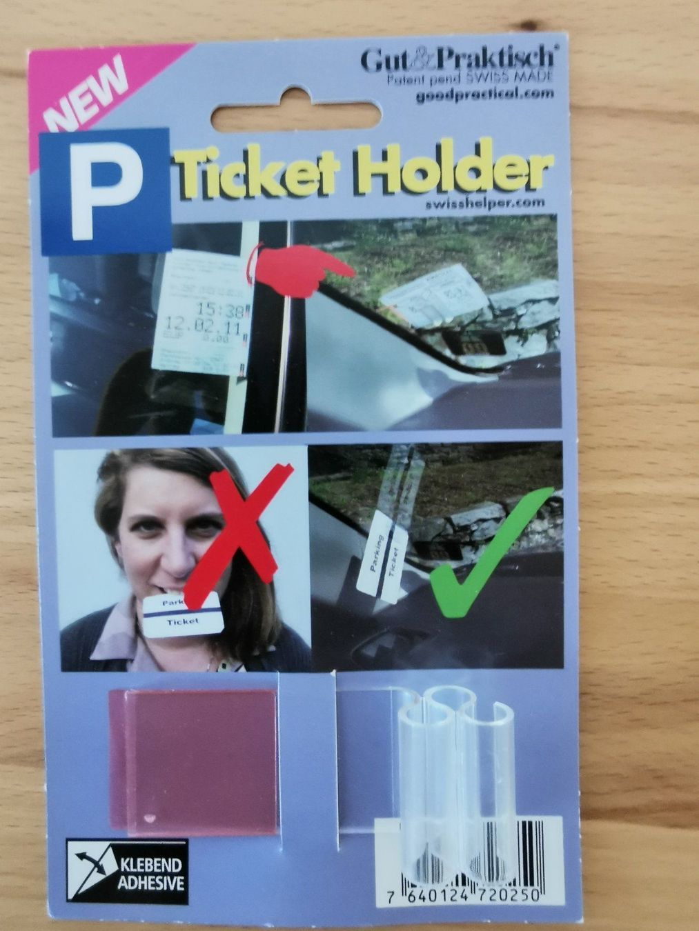 Supporti a parete: Ticket-Holder Ticket-Halter Windschutzscheibe, selbstklebend – Nuovo e nell'imballaggio originale da Gebenstorf venduto da Aturic