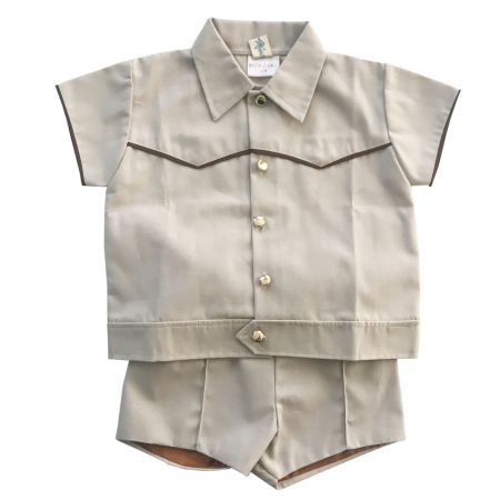 Hemd und Hose f. kleine Knaben Bw ca. 1-2 Jahre VINTAGE 50s