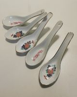 Japanische Porzellan Suppenlöffel 5 Stück   14 cm lang