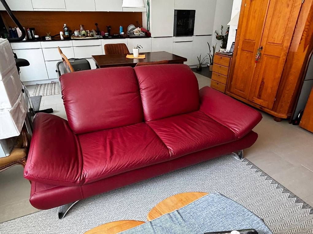Sofas: Rotes Ledersofa – D'occasion à Bolligen par Capac