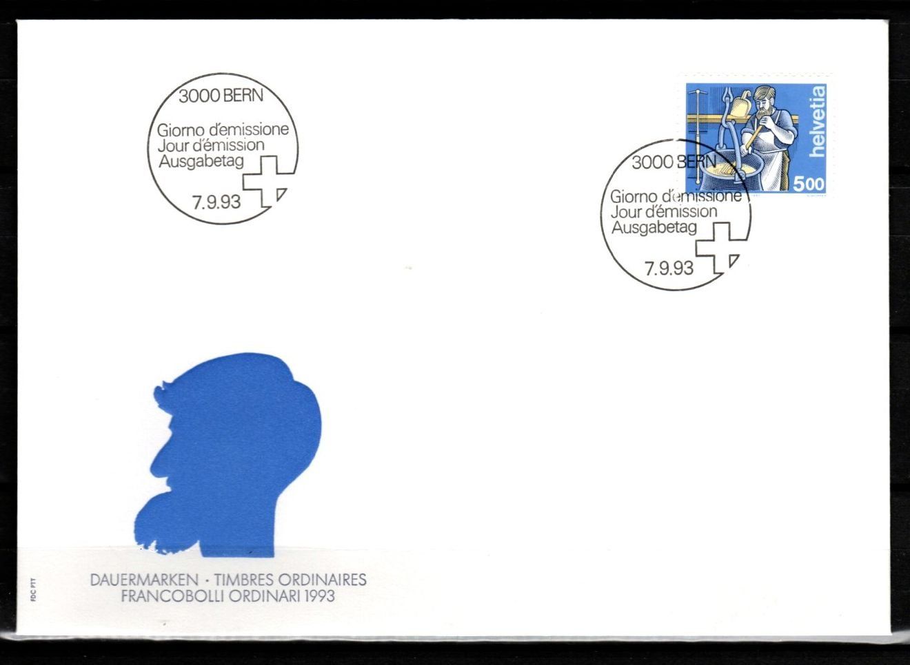 Tutti i francobolli: 1993/94 - FDC / Mensch und Beruf  / Käser – Usato da Schaffhausen venduto da poststamp
