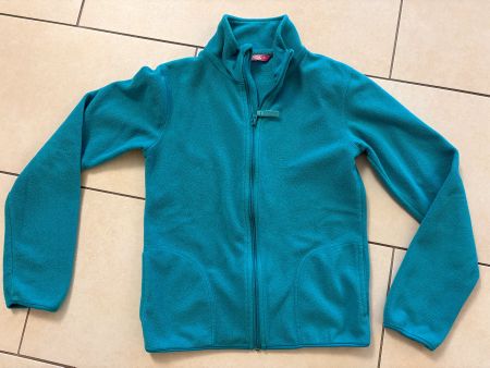 Warme türkise Fleecejacke für Mädchen, Grösse 152