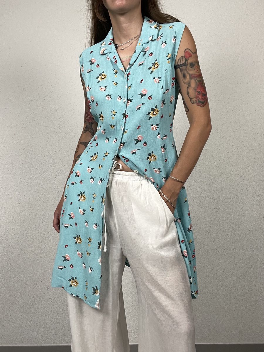 Vestiti: Vintage floral blue dress – Usato da Knonau venduto da Grapesvintage 4