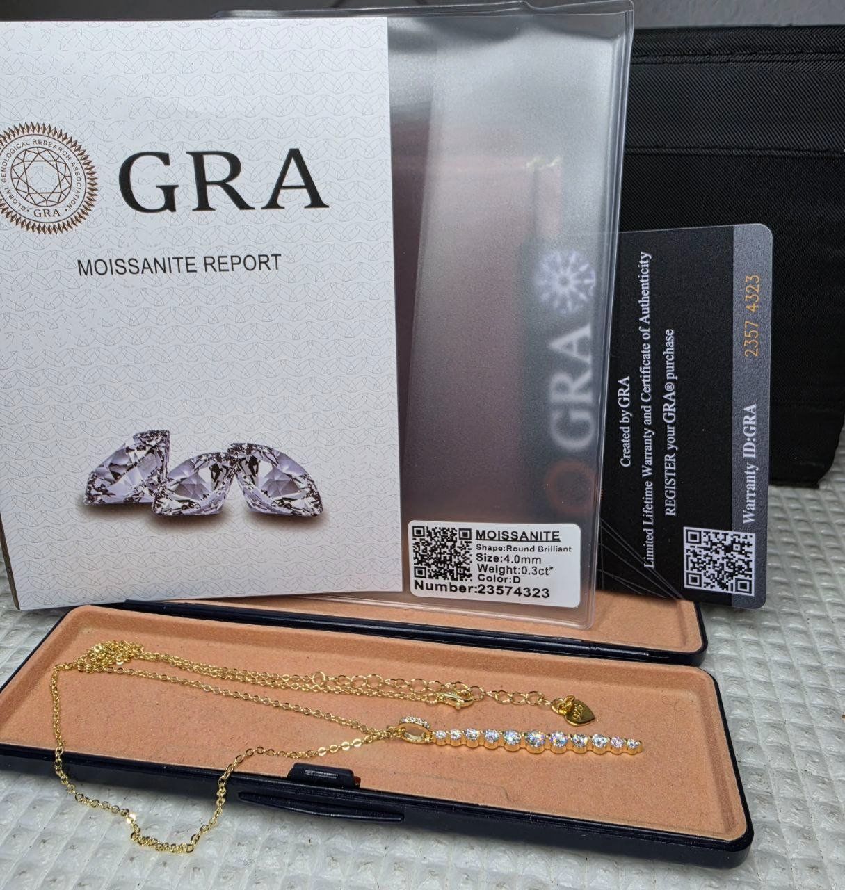 Ketten: Collier argent avec diamants de moissanite certifiés – Neu und originalverpackt aus Reconvilier von Tsma67 4