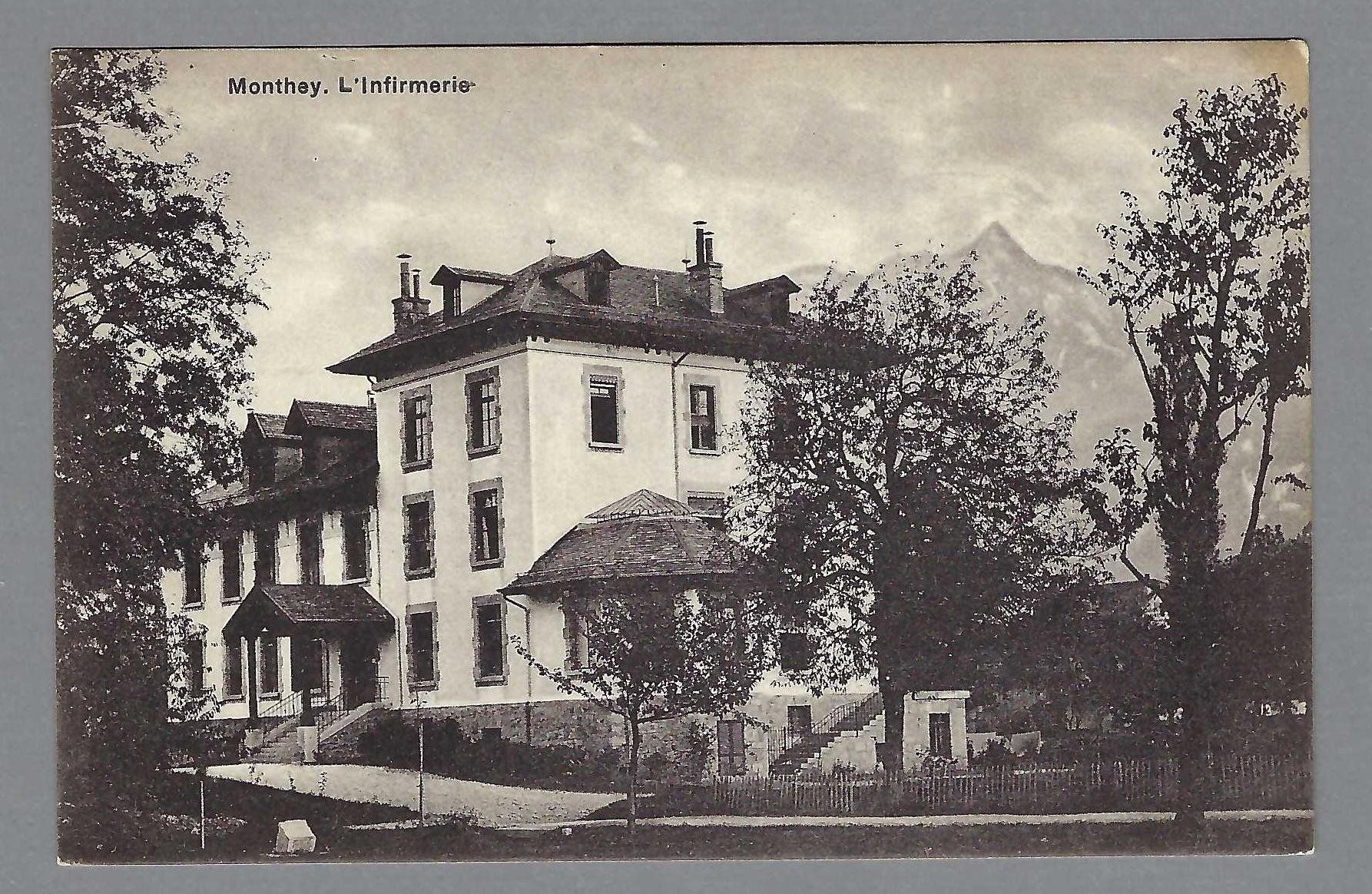 Cartoline postali: 1914, INFIRMERIE DE MONTHEY, PAS CIRCULÉE – Usato da Pura venduto da ulisse1957