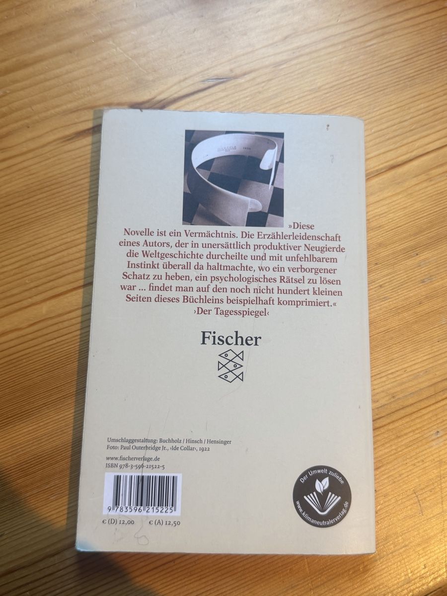 Bücher: Der Schachnovelle-Stefan Zweig – Gebraucht aus Chéserex von les_mp8r 1