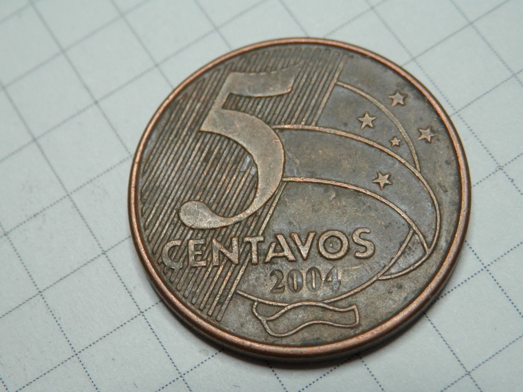 Tutti le monete: Brasilien  5 Centavos, 2004 – Usato da Weiach venduto da weiach81 1