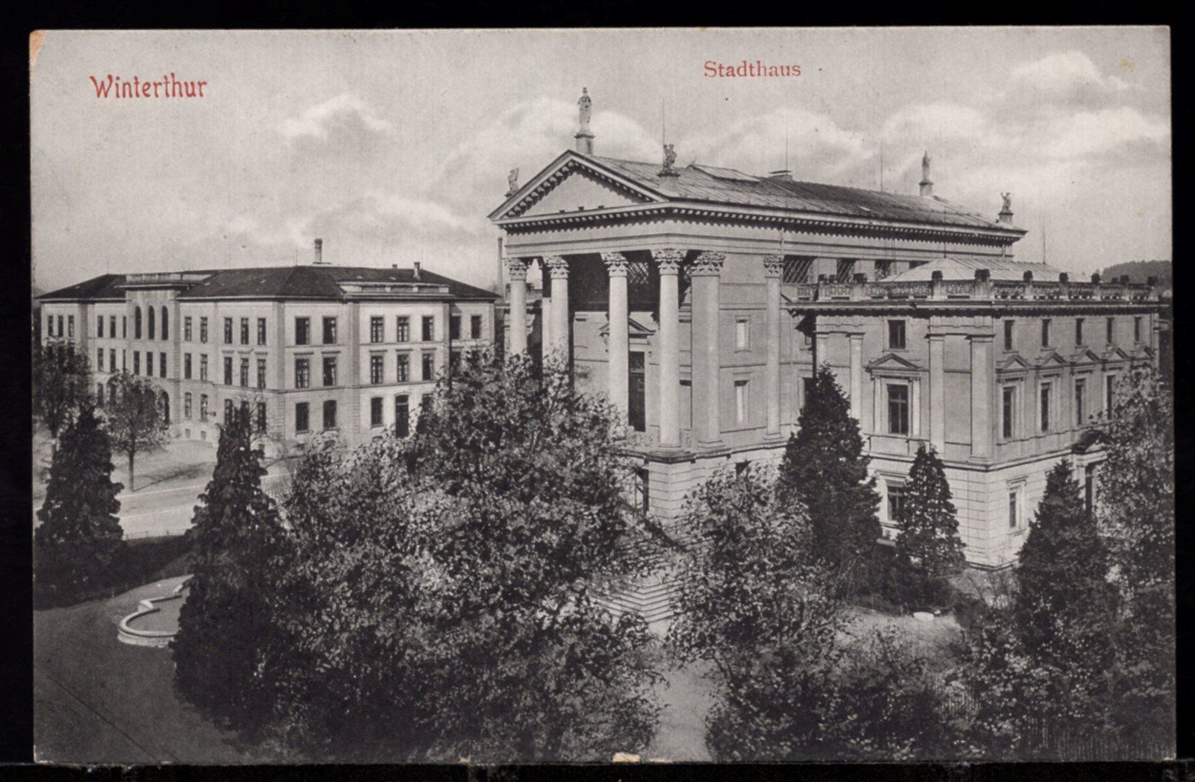 Cartoline postali: WINTERTHUR - Stadthaus   1907 – Usato da Aarau venduto da kufi44