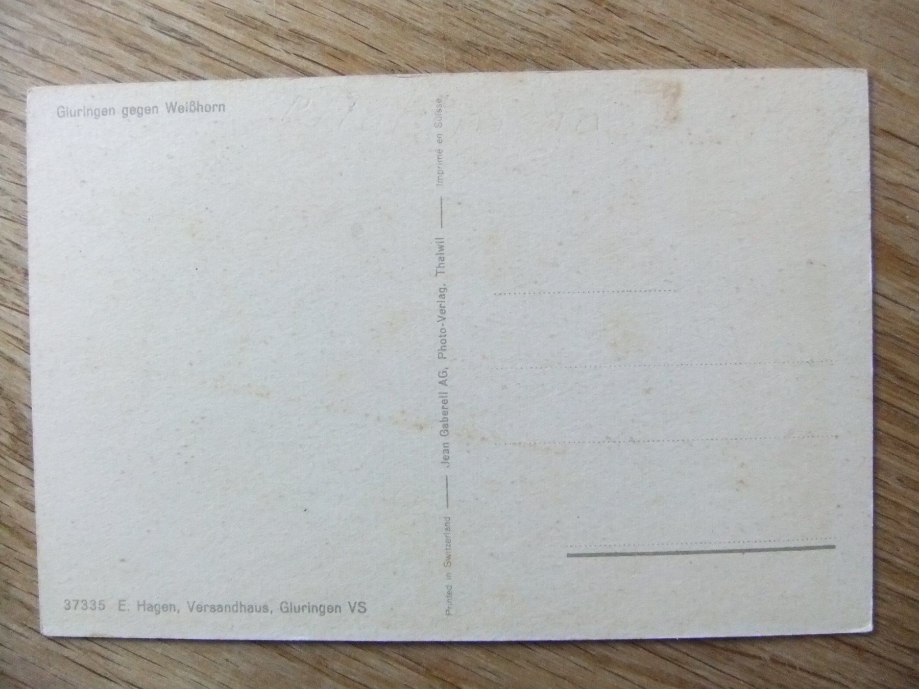 Cartoline postali: Gluringen gegen Weisshorn Wallis Valais – Usato da St. Niklaus VS venduto da wunschlos54 1