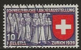1939 ABART 10 Rp. Landesausst (d) gestempelt