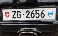 ZG 2656 - Autonummer/Kontrollschild