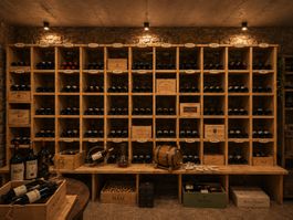 Massives Weinregal aus Holz – Modulregal für Weinflasche