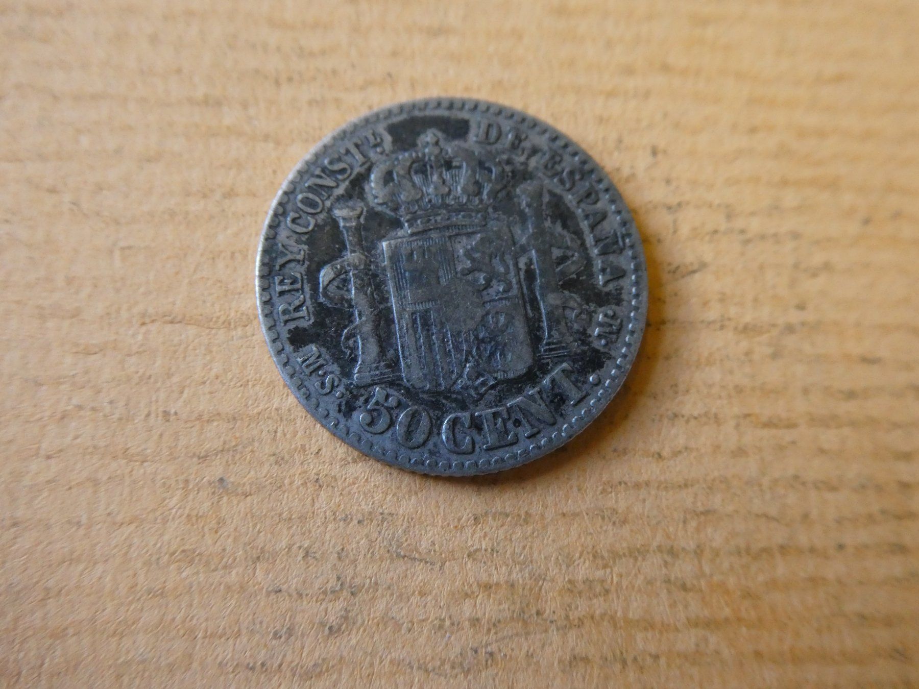 Tutti le monete: Spanien 1881, 50 Centavos   - Silber – Usato da Hinterforst venduto da Rohusri