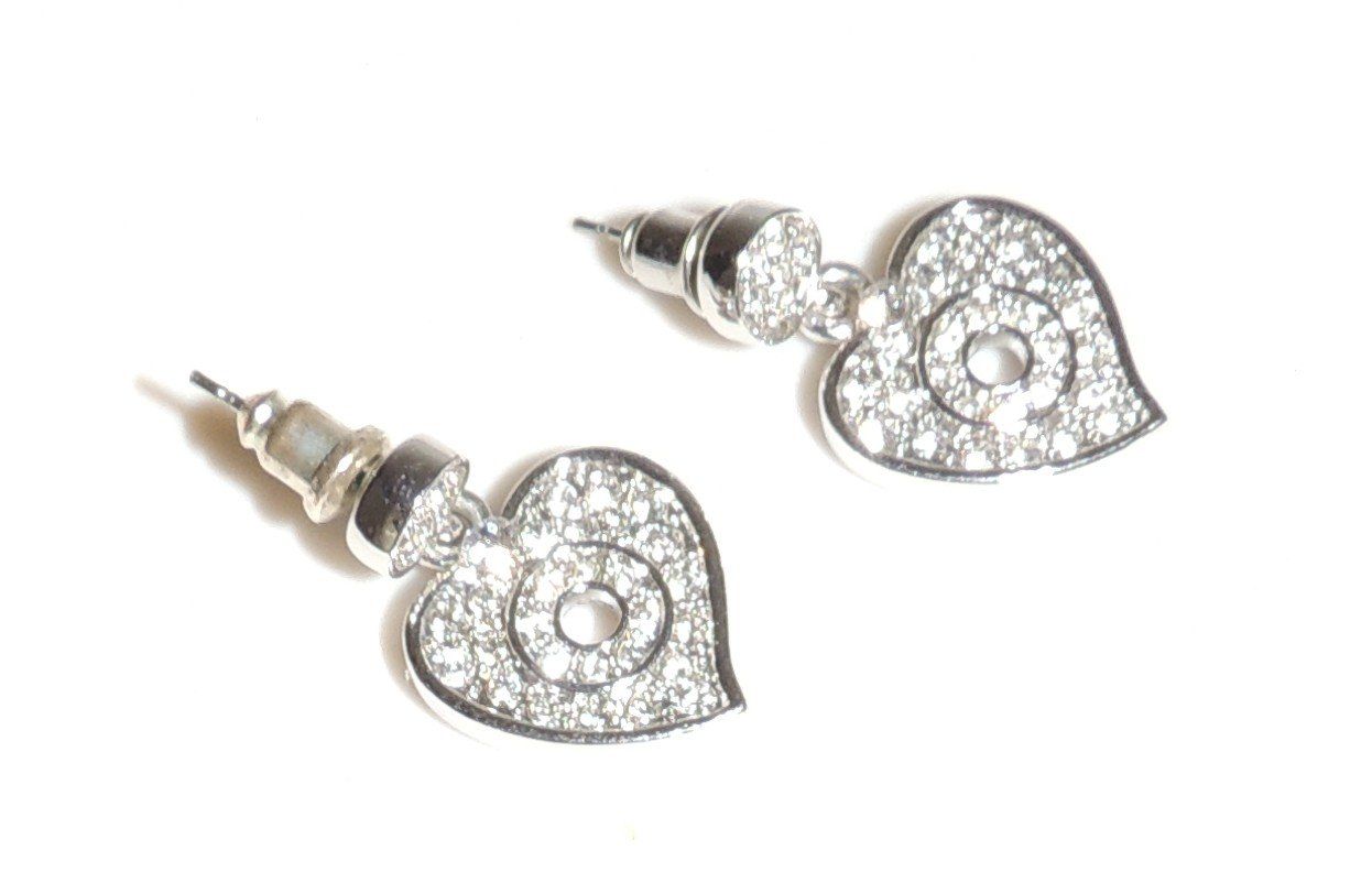 Orecchini pendenti & Orecchini a lobo: HERZIGE OHRSTECKER VERSILBERT "HEARTS" MOISSANITE NEU – Nuovo (secondo la descrizione) da Au ZH venduto da FashionConsultant 3