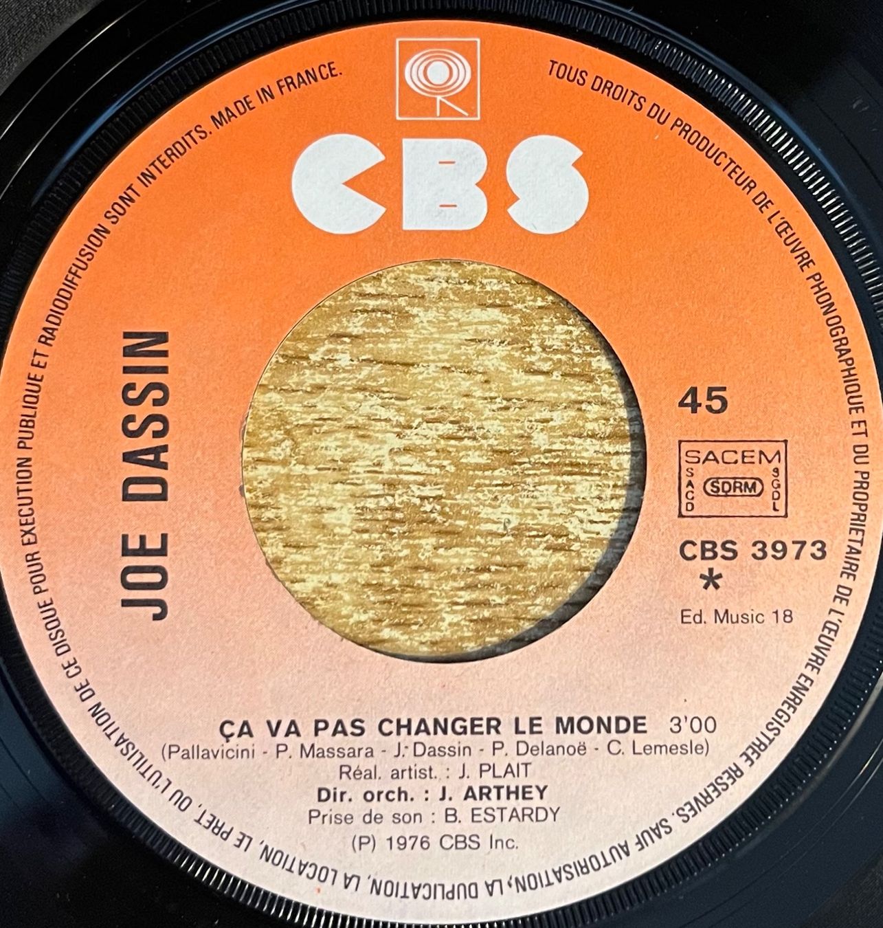 Dischi in vinile: JOE DASSIN - ÇA VA PAS CHANGER LE MONDE – Usato da Bussigny venduto da vinyl-pas-cher 2