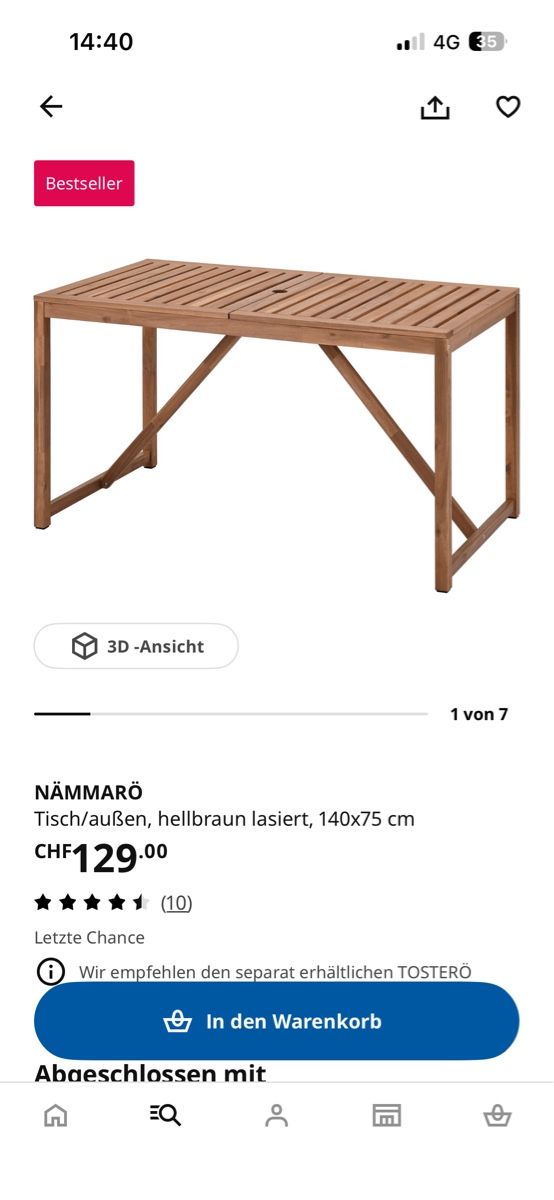 Ikea Tavoli: Gartentisch Ikea – Usato da Bonstetten venduto da LMGV 3