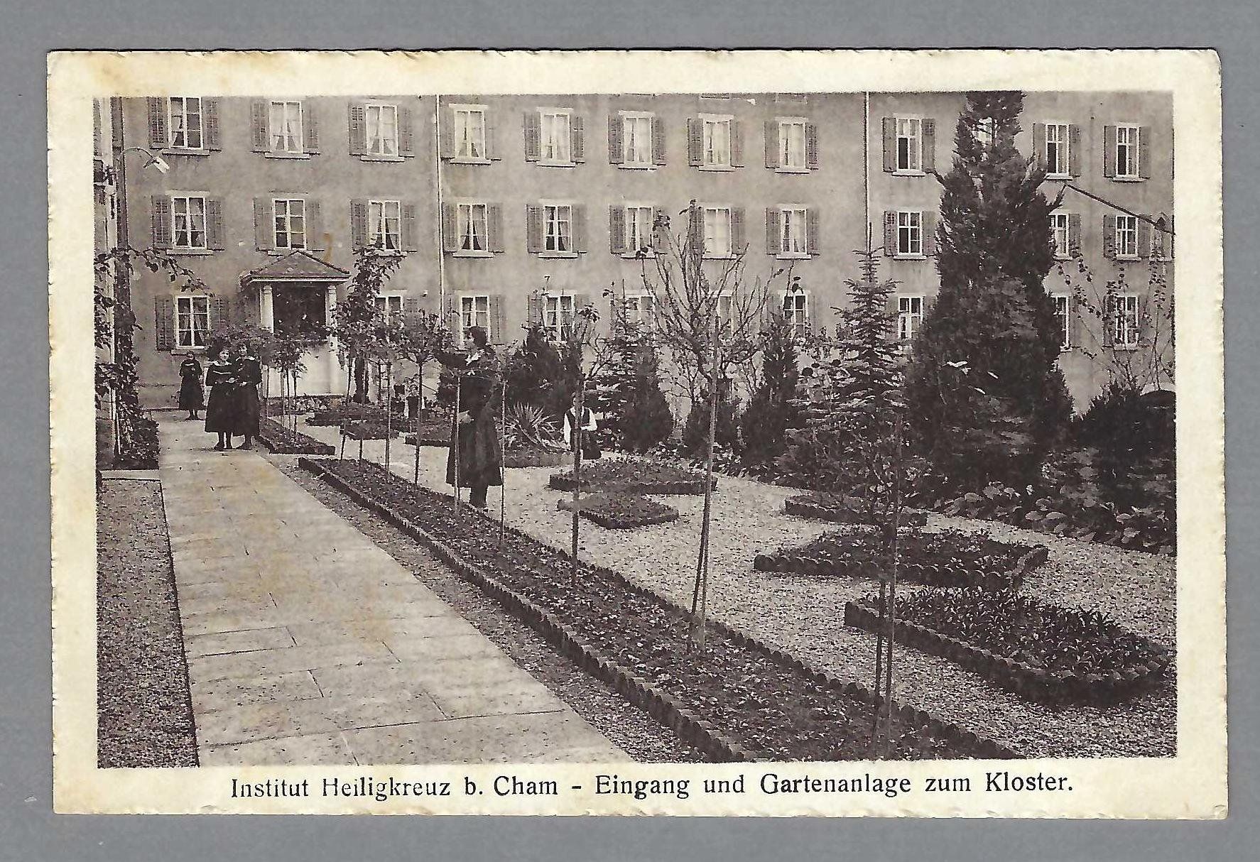 Ansichtskarten: 1918, INSTITUT HEILIGKREUZ b. CHAM... GARTENLAGE... – Gebraucht aus Pura von ulisse1957