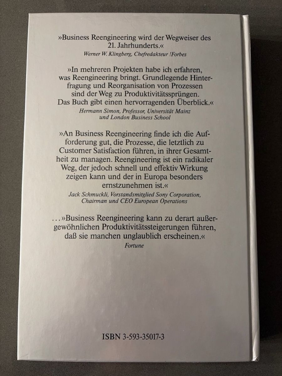 Libri: Business Reengineering – Nuovo (secondo la descrizione) da Winterthur venduto da may_7vq8 1