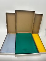 Sichtmappen A4 transparent farbig – 3 Kartons