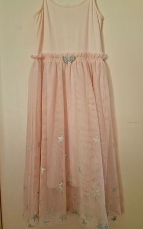 Kleid Tüll Sterne rosa Grösse 140