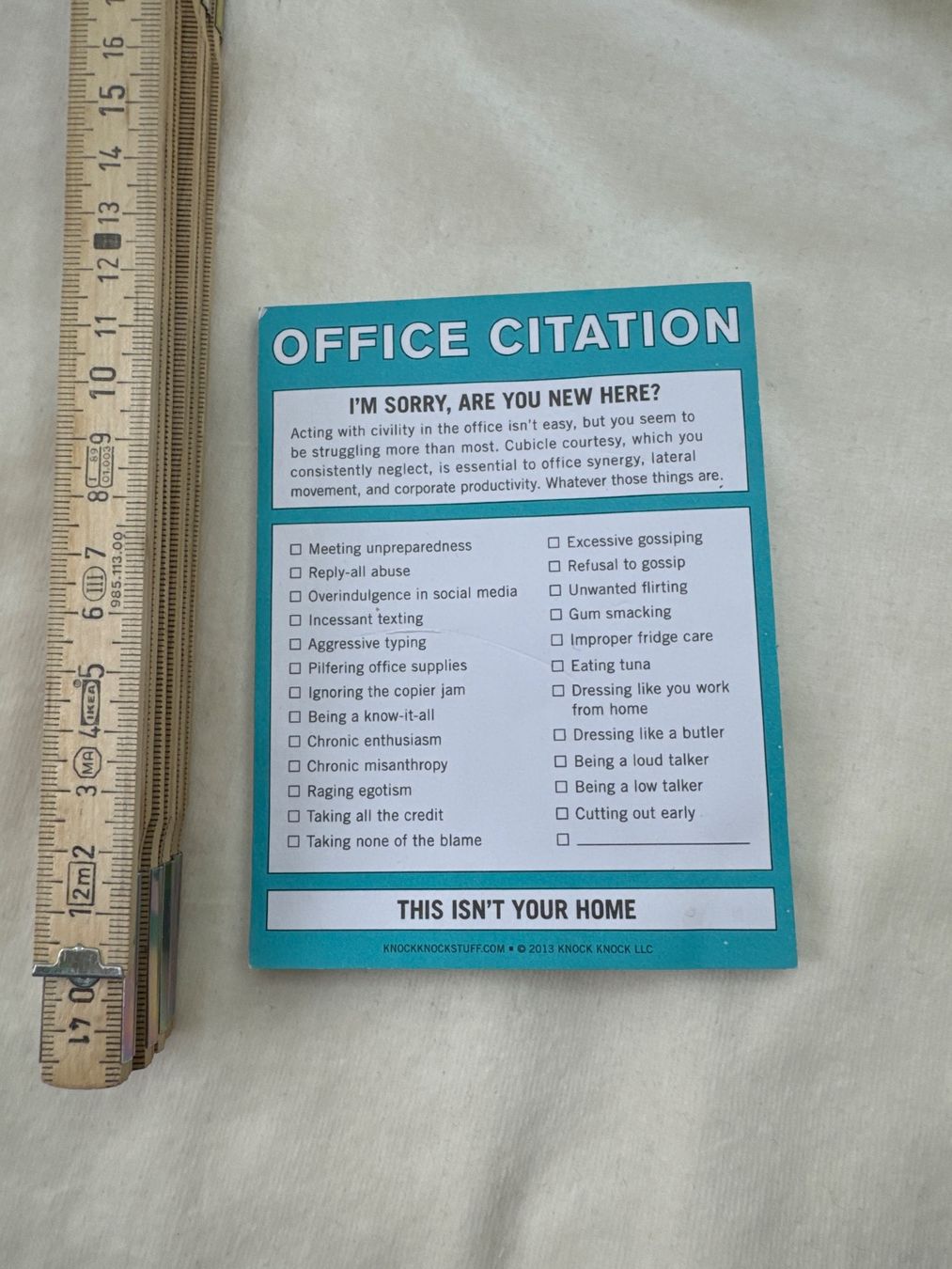 Blocchi: Office Citation Notes - Are you new here?  - Zettel-Block – Usato da Genève venduto da k1164 1
