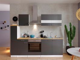 293 Küchenzeile Singleküche 240cm W/G - Küche Einbauküche