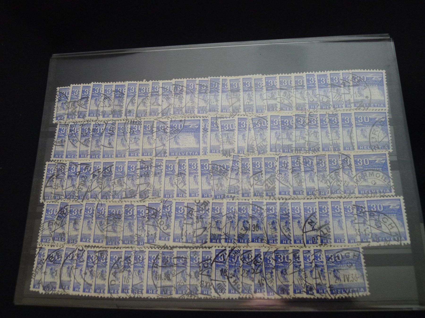 Tutti i francobolli: 1934 Schweizer Briefmarken Dubletten auf 6 Steckkarten – Usato da Dagmersellen venduto da q1w2e3r4 5