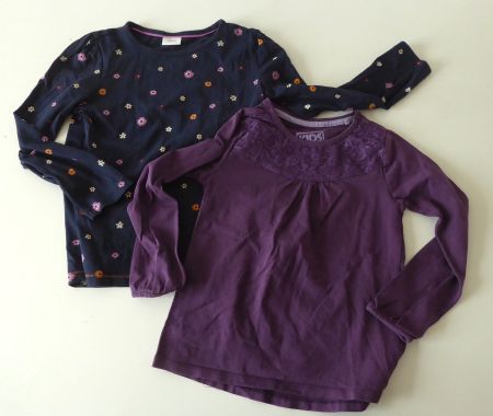 2 Mädchen Langarmshirts Gr. 116/122  S.Oliver - KIDS