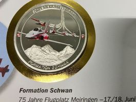 Patrouille Suisse  Numisbrief versilberte Medaille 2016