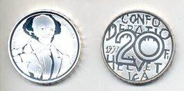 20 Franken Silber-Sondermünze 1997 Jeremias Gotthelf, stgl.