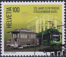 2020, Nr.1795 (Strassenbahn Basel) mit Ersttags-Eck-Stempel.