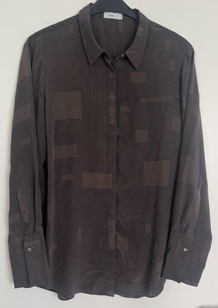 Closed Seidenbluse Modell Lani braun gemustert 100% Seide