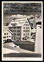 AK Parpan, Hotel Stätzerhorn und Kirche im Winter