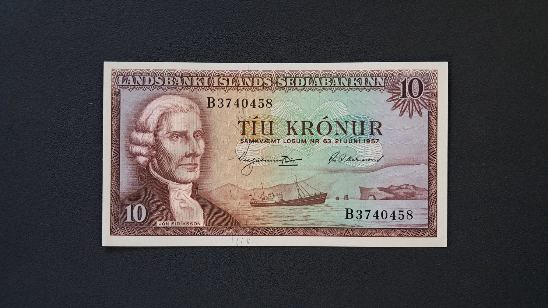 Banknoten: Island 10 Kronur 1957 Unc – Neu und originalverpackt aus Lufingen von E-Auktion