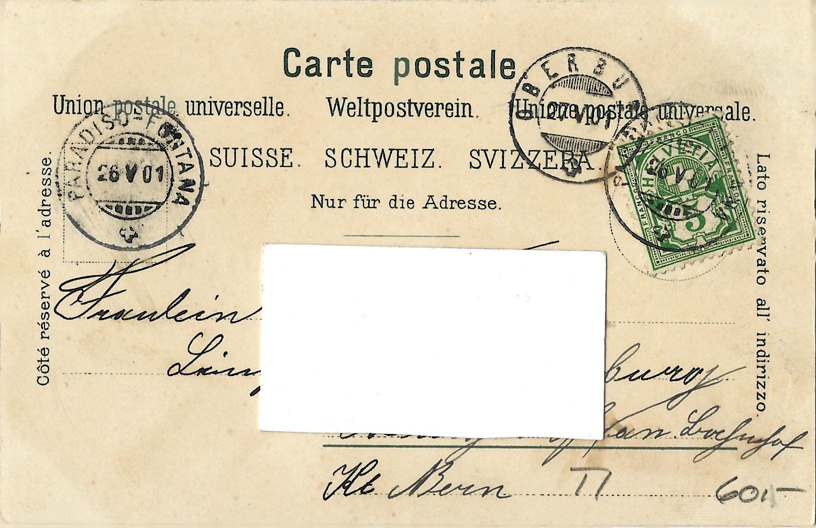 Cartoline postali: Ricordo  di  LUGANO – Usato da Bütschwil venduto da Jackson1A 1