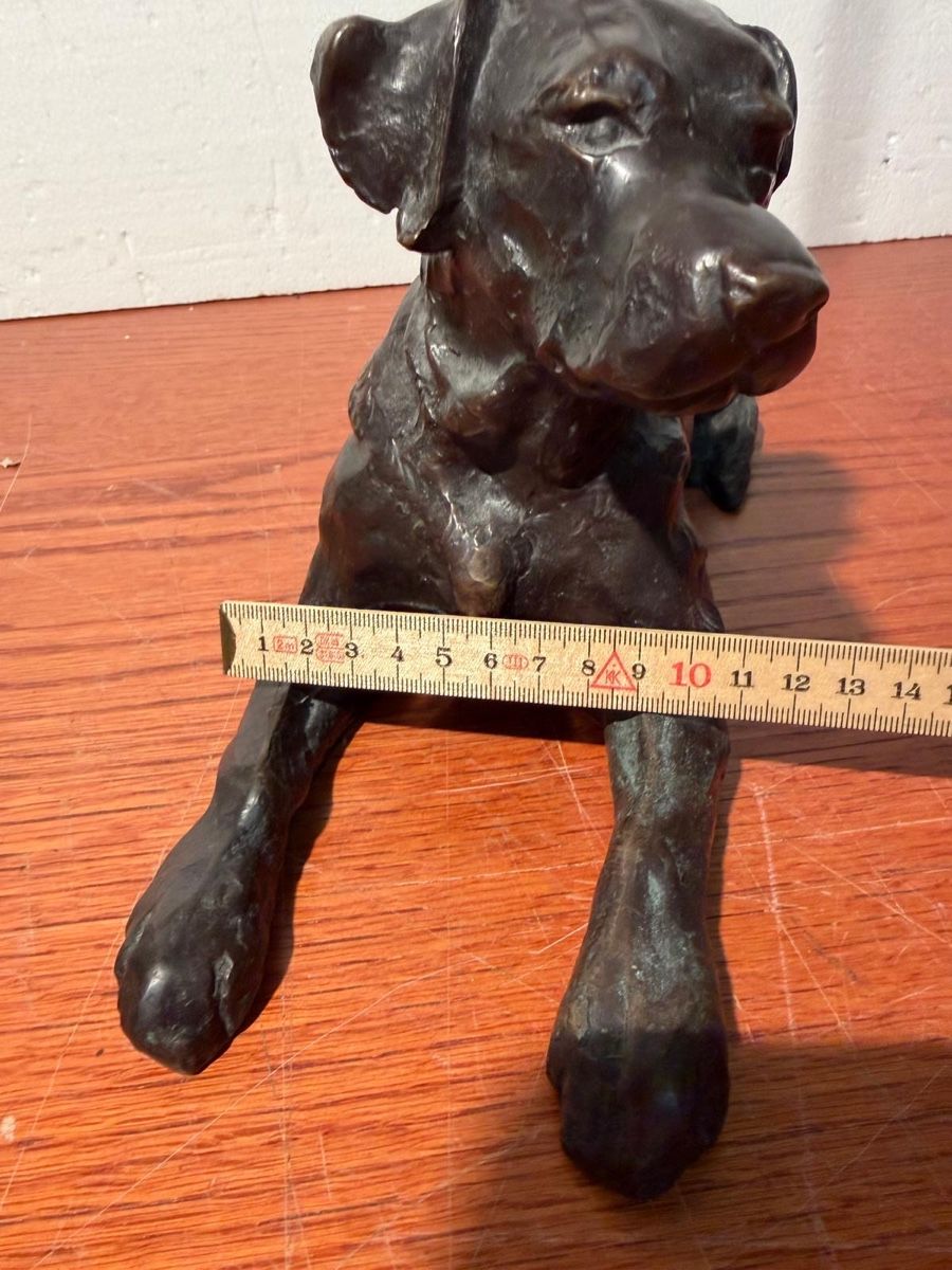 Statuette: Dog shaped door stop black cooper  – Usato da Lausanne venduto da artnouveau04 8