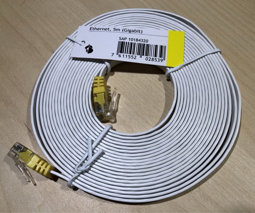 Ethernet Kabel, 5m, Gigabit | Kaufen auf Ricardo