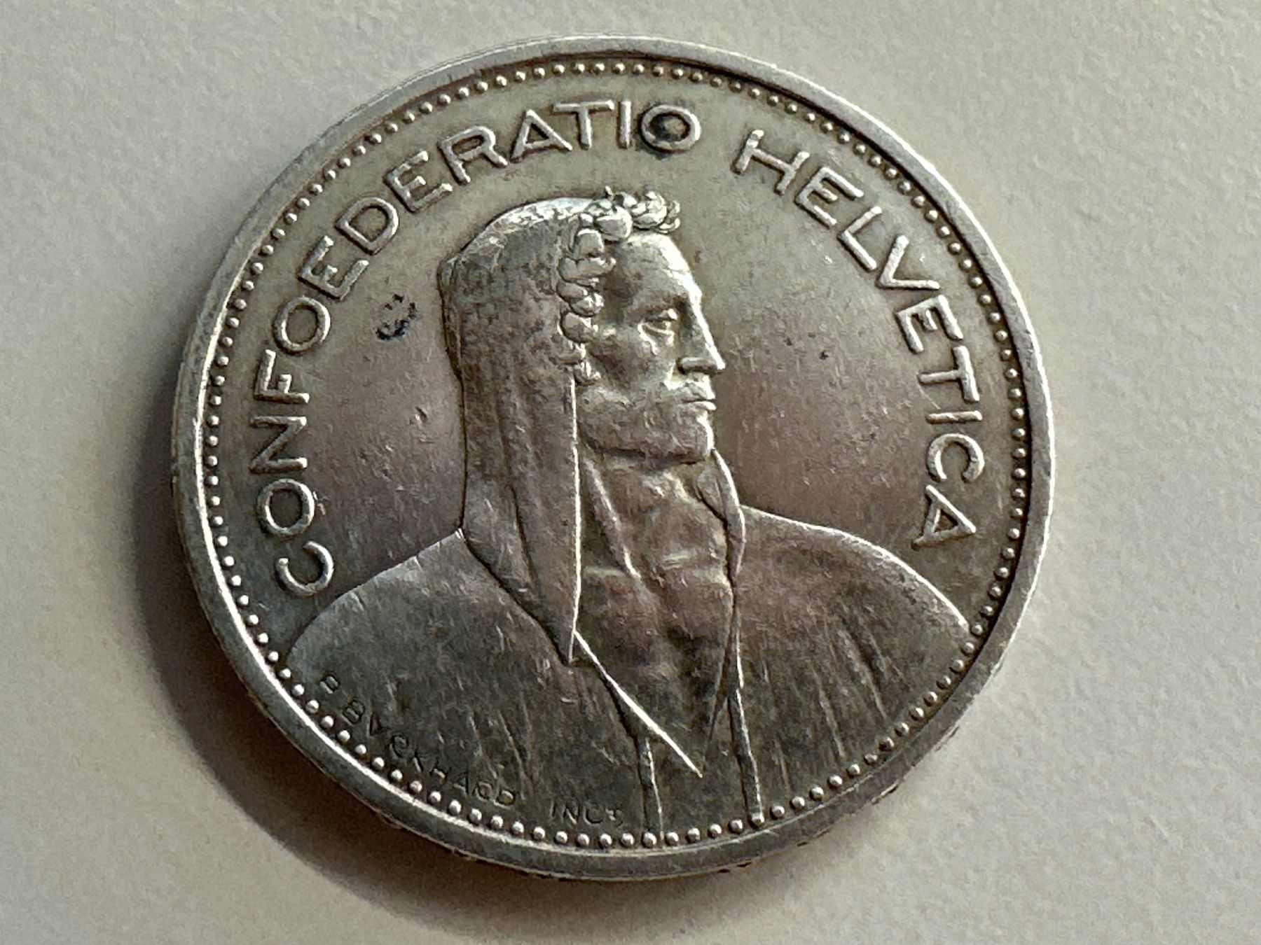 Tutti le monete: 5 Fr. Silber Schweiz 1952 – Usato da Herisau venduto da herau 1