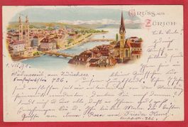 ZÜRICH KÜNZLI LITHO 1901