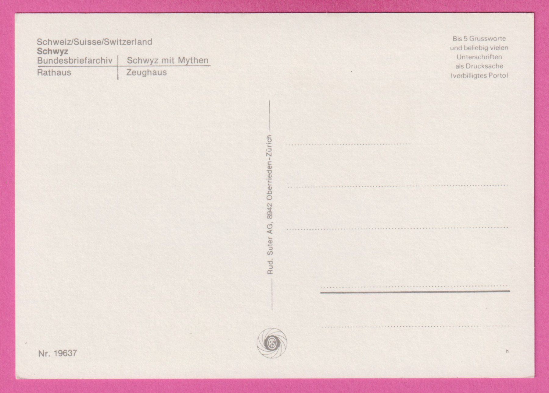 Cartoline postali: Schwyz 4-Bild Karte – Usato da Einsiedeln venduto da dillie 1