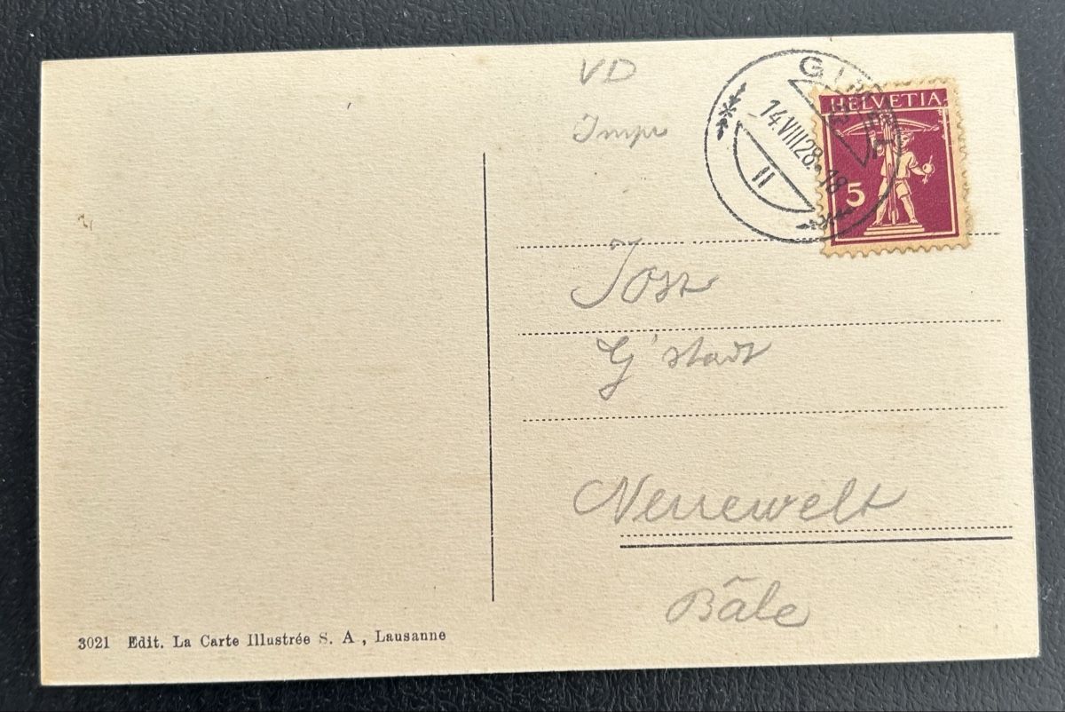 Cartoline postali: Gimel Hotel de la Poste  – Usato da Horw venduto da Tellbub 1