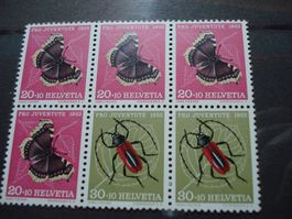 Pro Juventute 1953, 6erblock Zusammendruck **